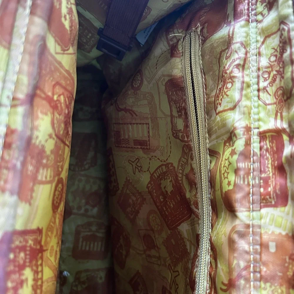 Turquoise and Brown Travel Luggage Set - Picture 11 of 16